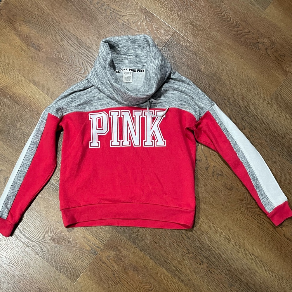 Victoria's Secret PINK Gray Cowl Neck Sweatshirt